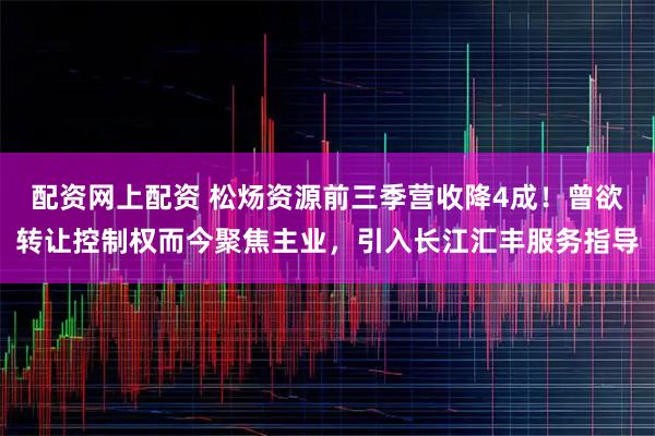 配资网上配资 松炀资源前三季营收降4成!曾欲转让控制权而今聚焦主业,引入长江汇丰服务指导